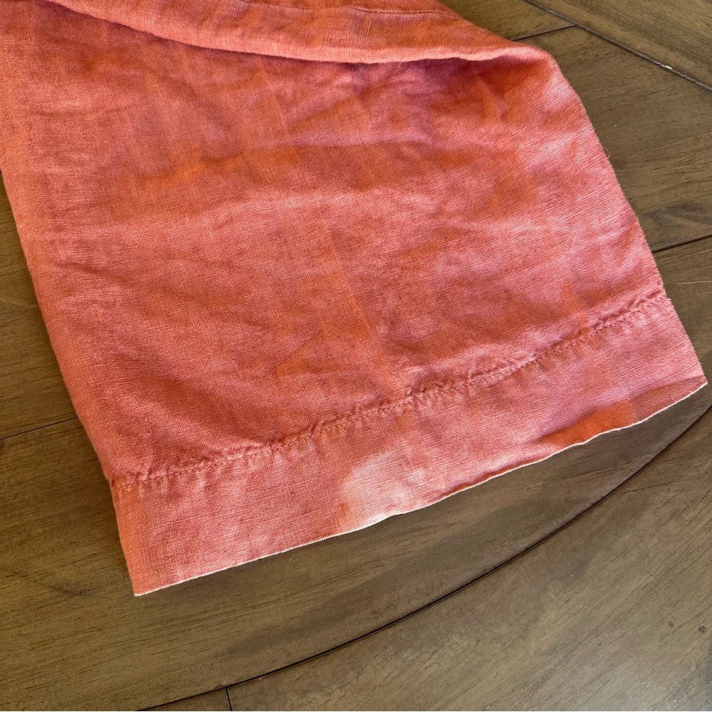 Faherty Sun Strider Linen Pants Wide Leg High Rise Womens Small Red Rock/Orange - Picture 13 of 13